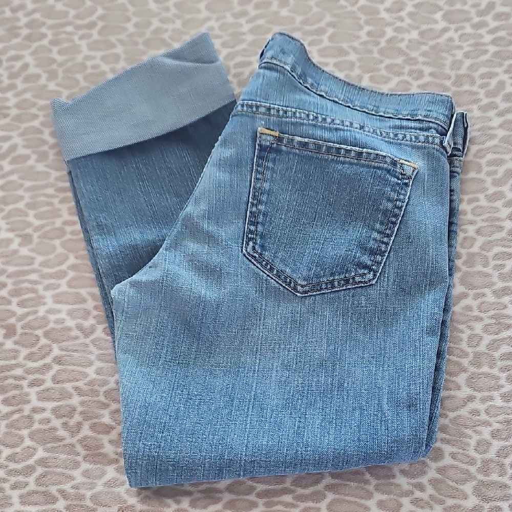 VINTAGE Blue Women's Jean Capris OLD NAVY THE DIVA LINE LIKE NEW SZ 10